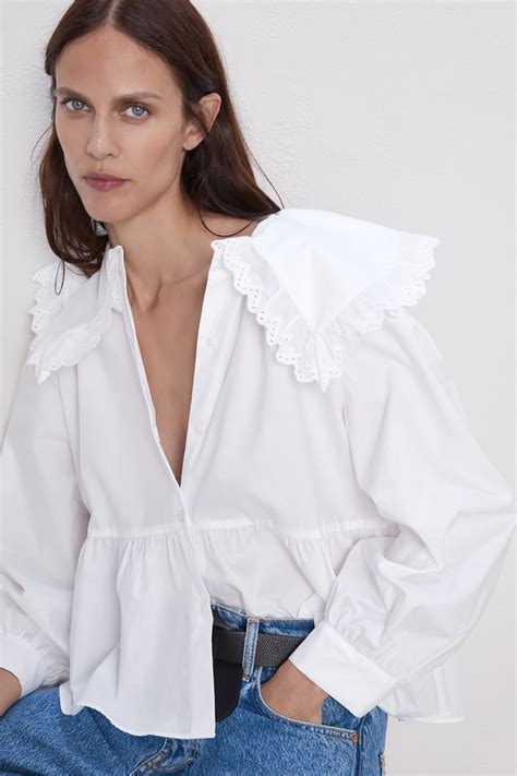 peter pan collar blouse zara.